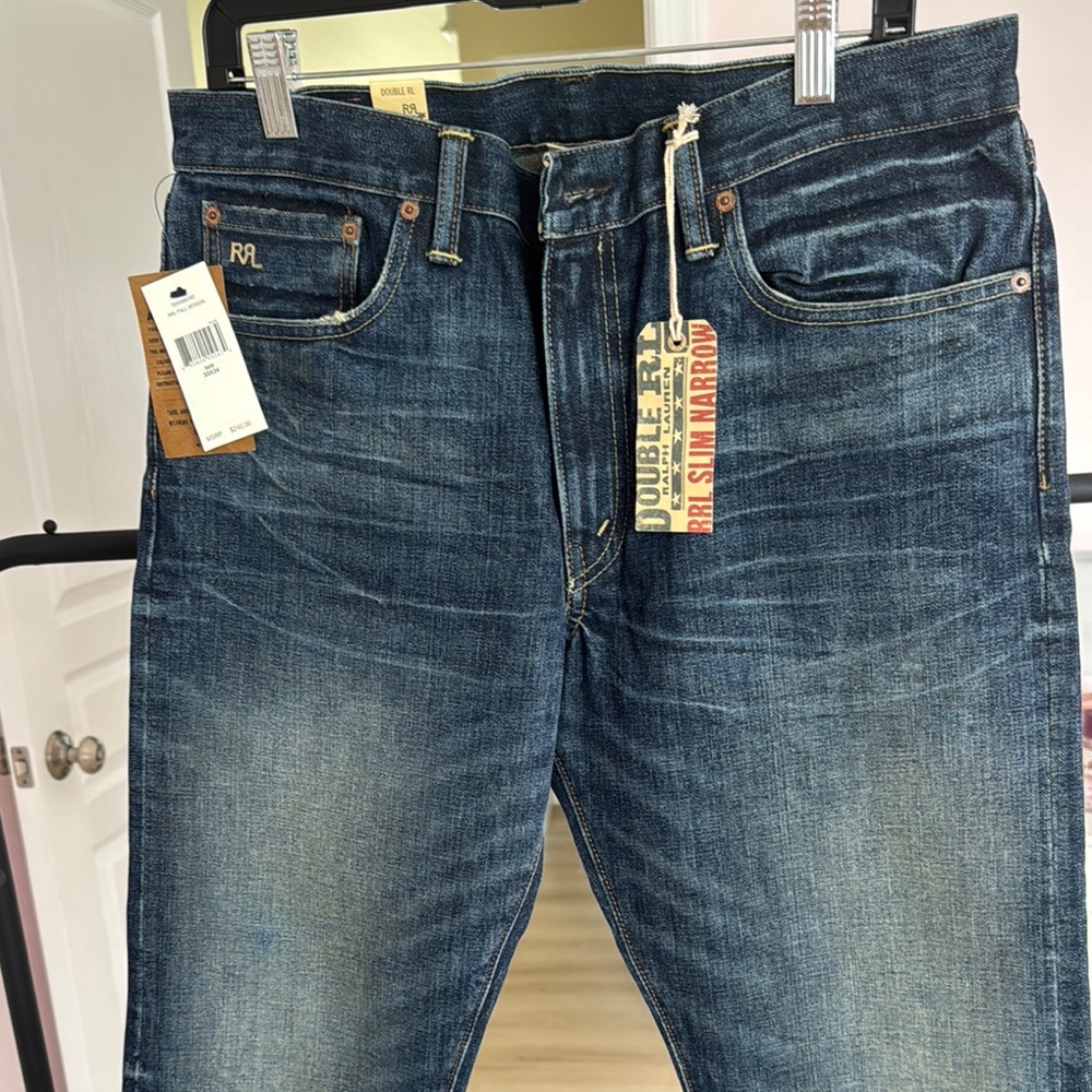 Ralph Lauren Blue Slim Jeans with Rich Indigo Hue - Picture 2 of 7